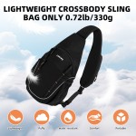 LAIMEIWEE Crossbody Sling Bag for Men & Women, Water-Resistant Chest Pack with RFID Blocking, Lightweight Travel Backpack with 11" iPad Compartment, Ideal for Hiking, Commuting, Outdoor Activities